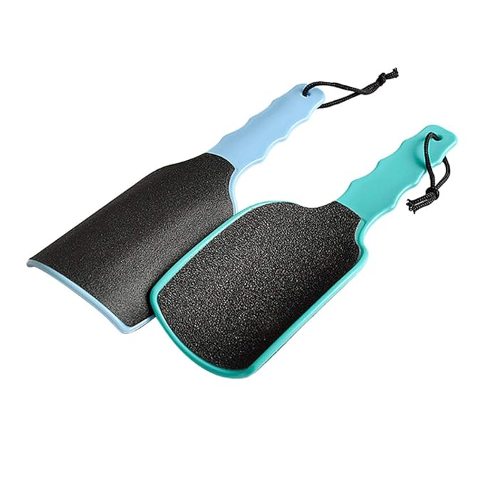 Beaupretty Curved Foot File Callus Remover, 2pcs Professional Scrubber Pedicure Tool Kit for Dead Skin (Random Color)