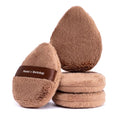 Momo's Workshop Powder Puff 2Pcs Long Fluffy Egg Powder Puff for Powder & Blush