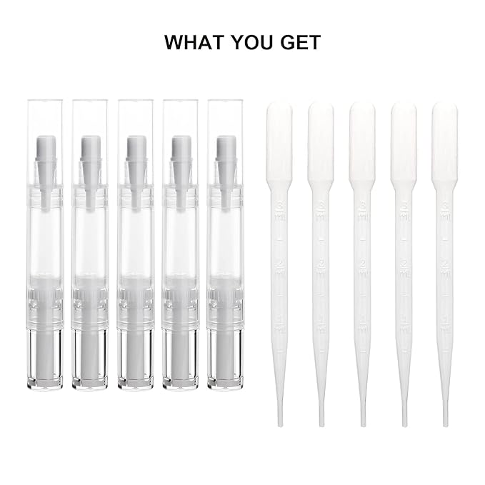 UPZIGS Empty Cuticle Oil Pen, 5ml-5 Pack