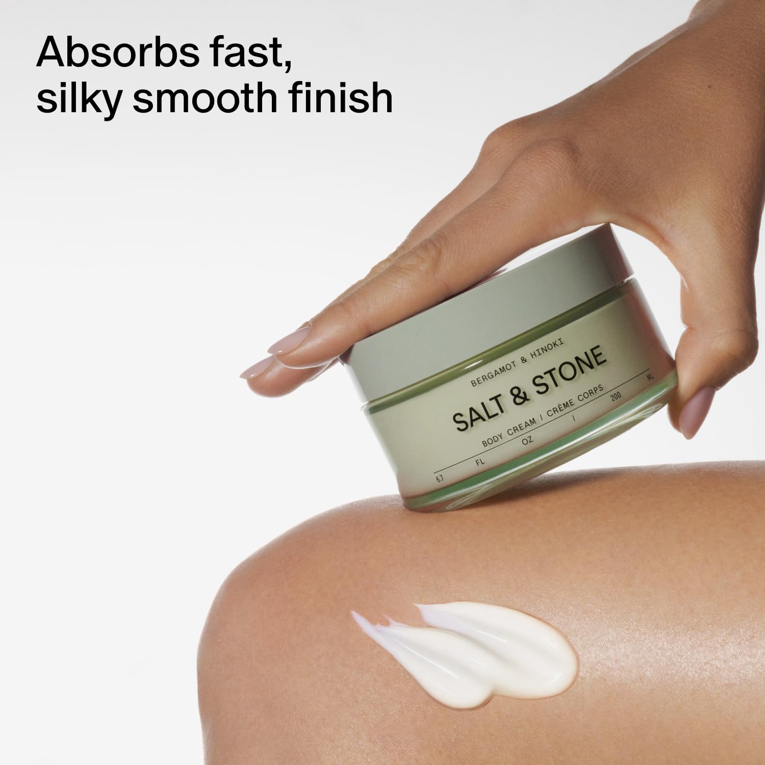 Salt & Stone Body Cream for Women & Men Bergamot & Hinoki 6.7 fl oz