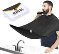 Fun Gift Beard Bib,Beard Apron,Beard Catcher for Men Shaving and Trimming,Non-Stick Beard Cape Grooming Cloth, with 3 Suction Cups, Valentines Day Gifts for Him Men（black） Christmas
