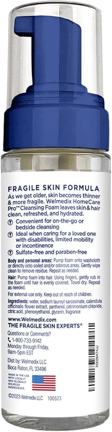 Welmedix No Rinse Cleansing Foam - Rinse Free & Waterless Body Wash