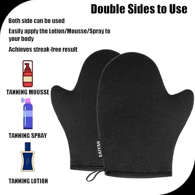 GAIYAH Self Tanning Mitt Applicator - Sunless Tanning Mitt Self Tanning Mitten Self Tanner Mitt Applicator Self Tanning Glove for Self Tan Mitt Applicator Tanning Mitts for Tanning Lotion, Mousse