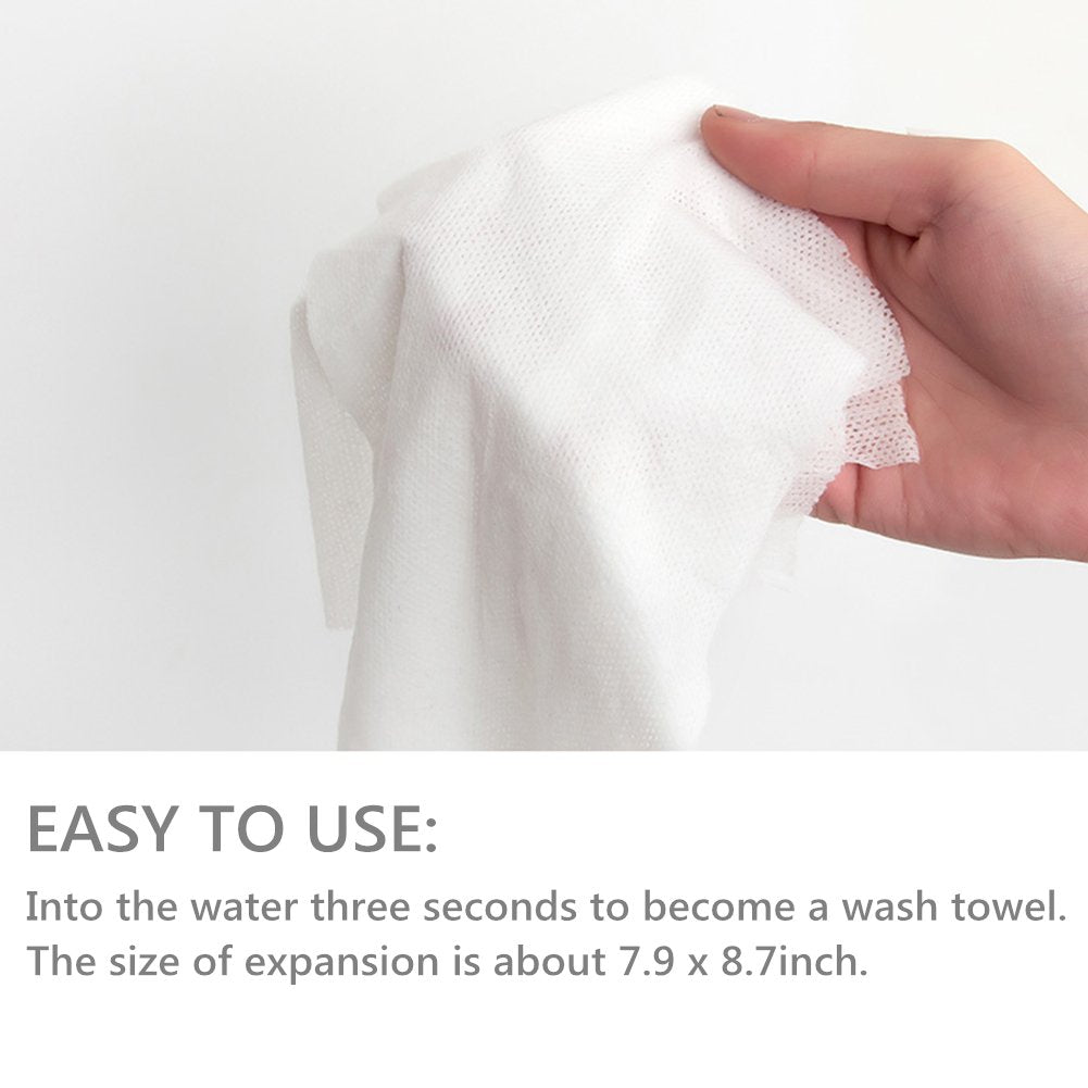 VanFn Disposable Towel, Compressed Towel, Mini Disposable Compressed Washcloth, Cotton Portable Disposable Compressed Towels Perfect for Travel, Home & Outdoor Activities, Nacai Series (50)