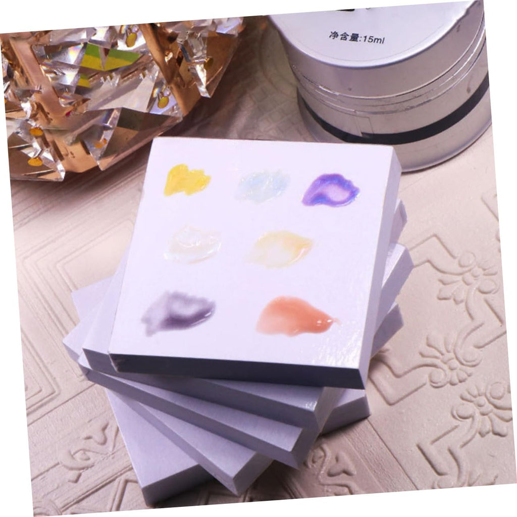 Beaupretty 100pcs Disposable Nail Art Palette Hand Makeup Mixing Palette Manicure Art Palette for Foundation Eyeshadow Cremes Powders