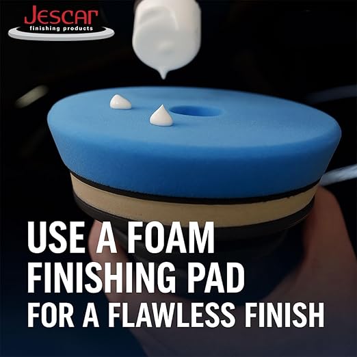 Jescar Fine Polish - 8oz - Professional Finishing Polish Eliminates Swirls, Holograms, Haze, and Light Scratches, Body Shop Safe, Removes P3000 Grit Sanding Marks. Enhanced Gloss and Clarity