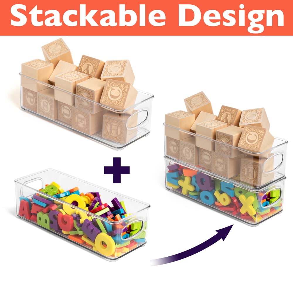 ClearSpace Plastic Pantry Organization and Food Storage Bin – Great Kitchen Organization and Kitchen Storage – Fridge Organizer Bins, Pantry Storage – 6 Pack
