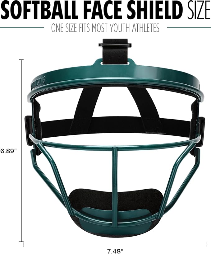 Dinictis Softball Face Mask, Lightweight, Comfortable, with Wide Field Vision, Durable and Safe Face Guards, Premium Protective Softball Fielder's Mask