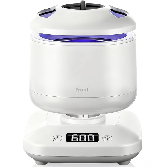 Ultrasonic Jewelry Cleaner Machine with Purifying Light, Detachable Retainer Cleaner for Jewelry, Retainers, Dentures, 42kHz Ultrasonic Cleaner with 3 Modes, Waterproof, for family, White