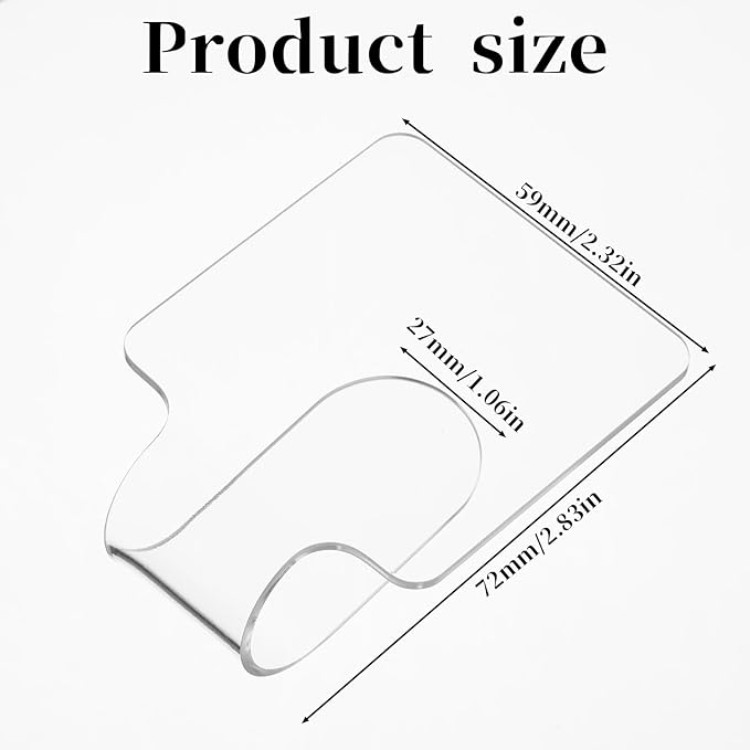 Handheld Makeup Mixing Palette, Acrylic Foundation Mixing Tray, Clear Nail Art Manicure Palette Eyeshadow Cosmetic Tray for Makeup Blending