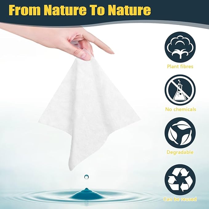 Fcaeon Compressed Towel Tablets 500 Pcs Disposable Face Towel With 4 Dispenser Bottles Cloths Camping Hiking Outdoor Gear Family Travel Gym Workout Fitness Emergency Use Portable Washcloths(Blue)