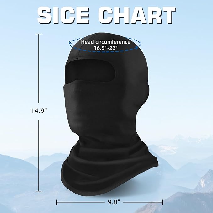 Xeoxarel 6 Pack Balaclava Mask, UV Protector Ski Mask for Men/Women White