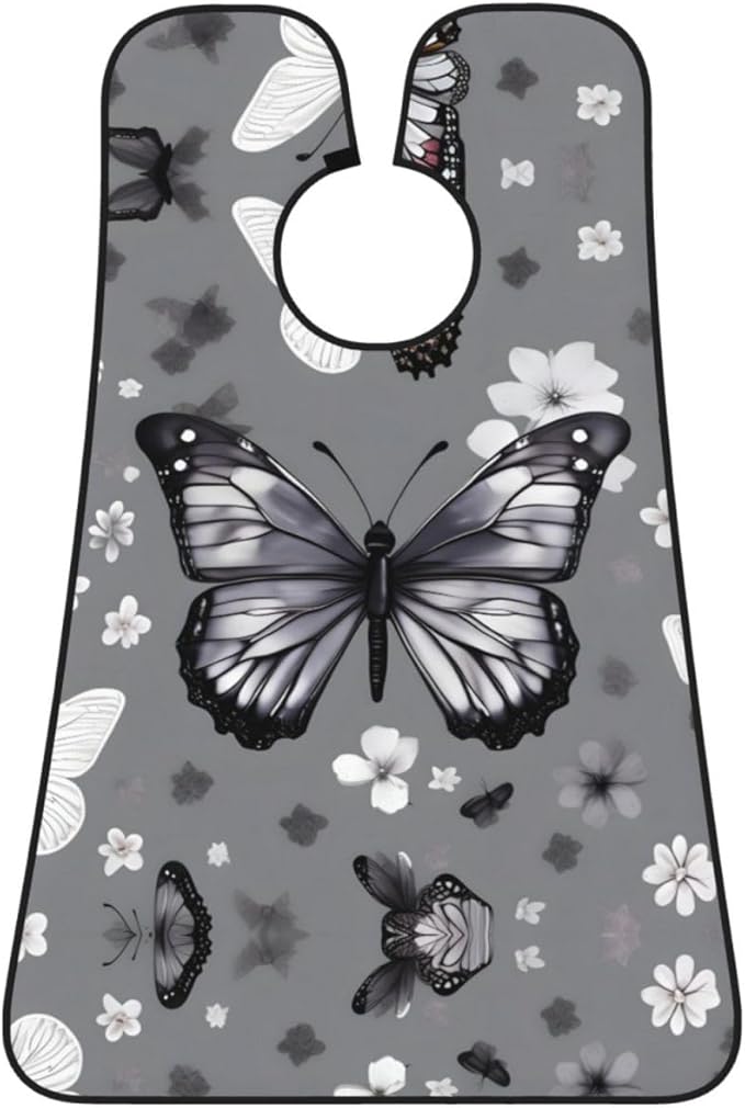 Cute Black Pug Dog-Standard-Scale-2_00x Print Beard Bib Shaving Apron, Beard Hair Trimming Cape Gift For Dad