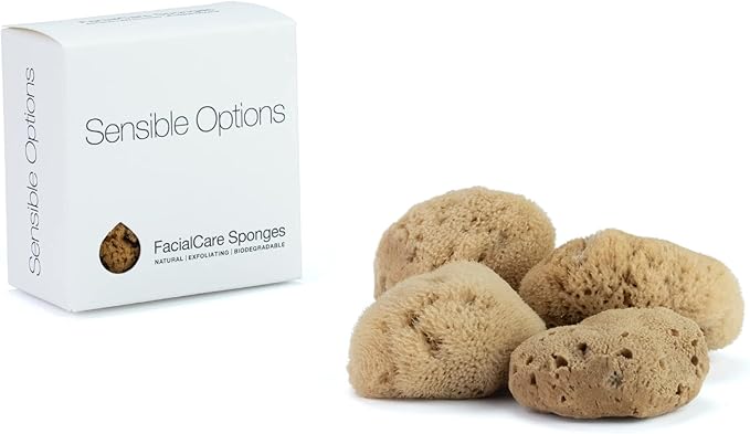 FacialCare Exfoliating Sponge, for A Deep Down Facial Scrub. Natural, Hypoallergenic, Zero Waste. Premium Quality Mediterranean Sea Sponges.