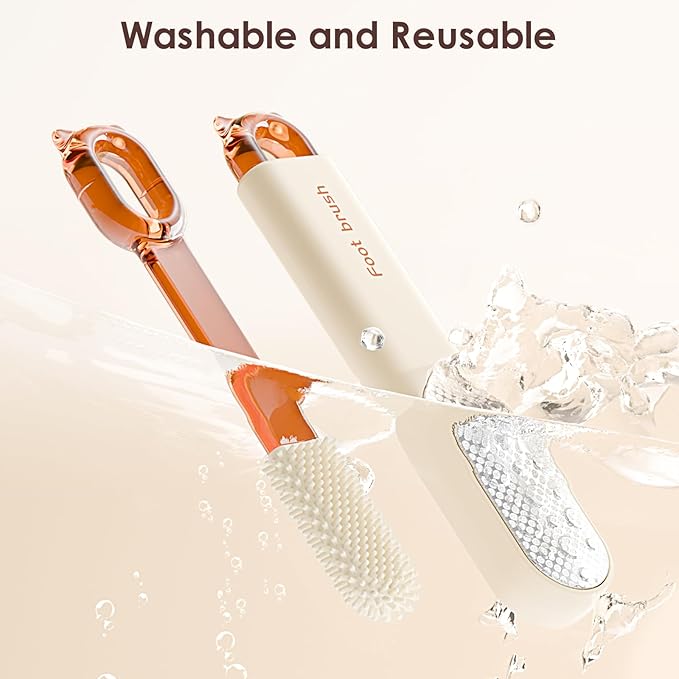 Foot Callus Remover, Foot File Callus Remover for Feet, Double Sided Foot Scrubber with Soft Silicone Brush, Pedicure Tools for Feet Care Dead Skin Calluses