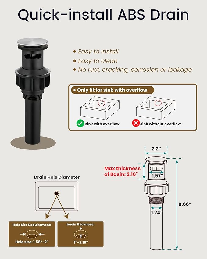 gotonovo Waterfall 8 inch Widespread Bathroom Faucet Set Bathroom Sink Faucet 3 Hole 2 Handle Vanity Lavatory Deck Mount with Pop Up Drain and Water Supply Lines Square Body Brushed Nickel