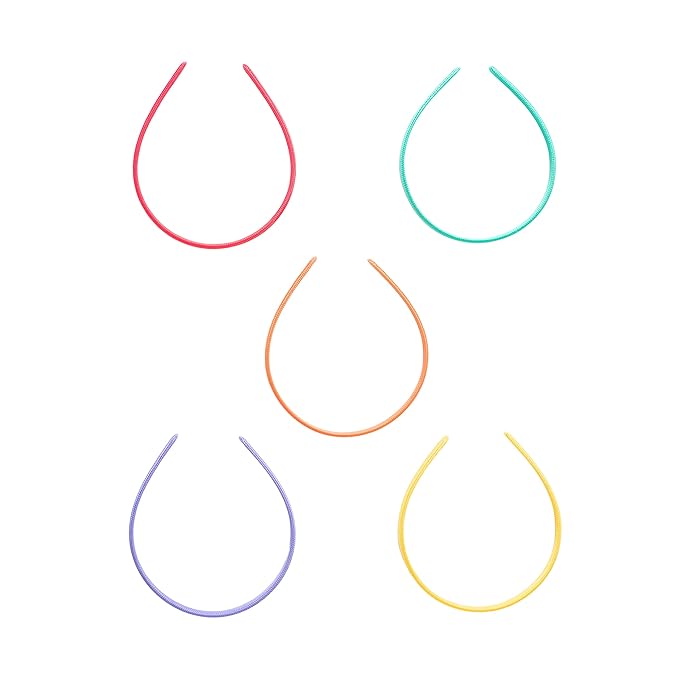 GOODY Kids Ouchless Classic Headband, Assorted Colors - For All Hair Types - Beautiful Design for Instant Style - Pain-Free Hair Accessories for Boys, and Girls, 5 Count (Pack of 2)