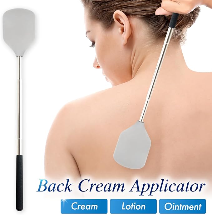 FieldSora Cream Applicator for Back Telescopic Easy to Clean Applies Creams, Sunscreens, and Ointments (Covers Large Areas)