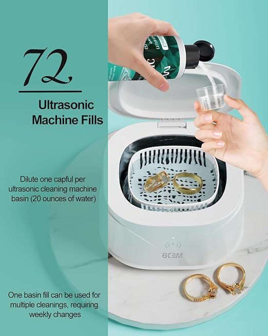 Ultrasonic Jewelry Cleaner Solution for All Machines, Retainer, Ring, 8.5oz