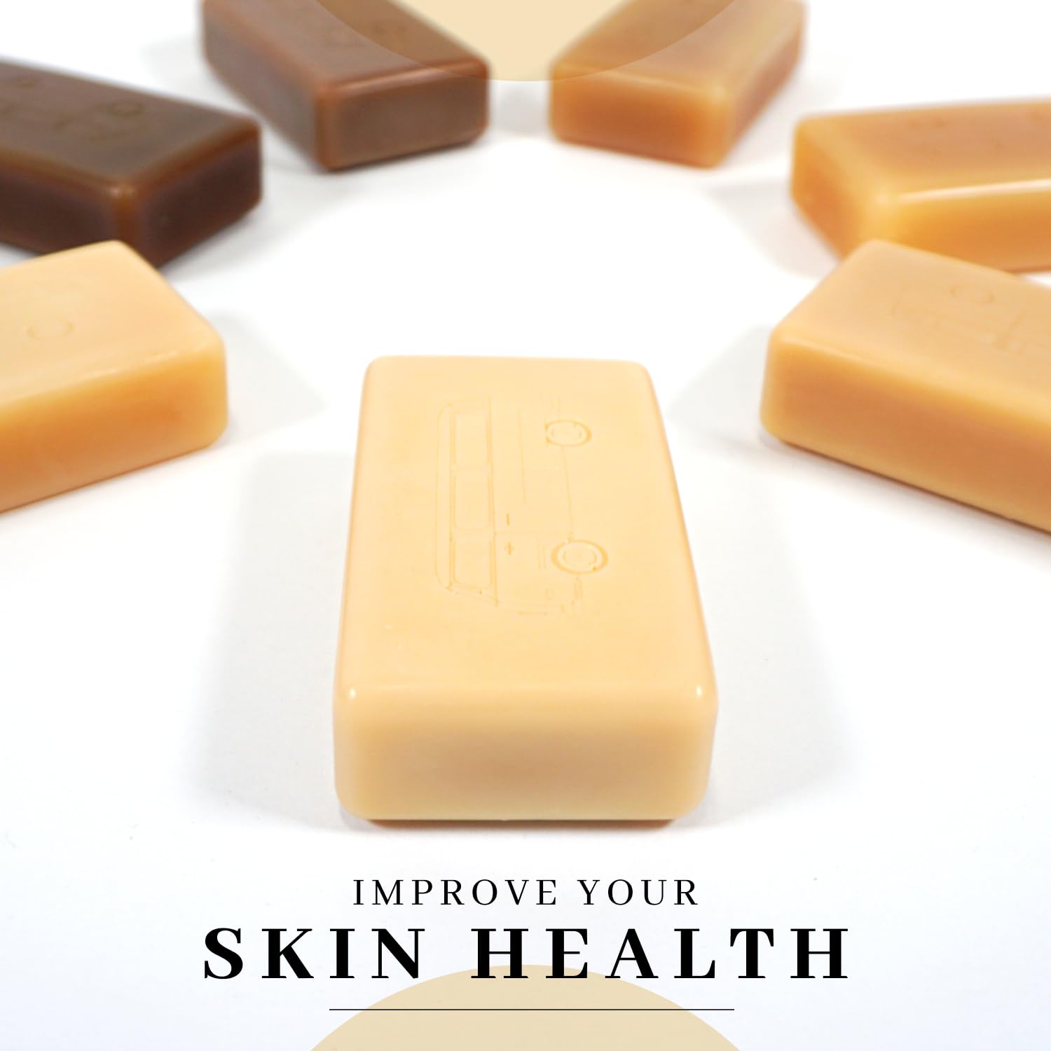VanMan Beef Tallow and Honey Bar Soap – Pure Grass-Fed Beef Tallow for Skin with Organic Madagascar Vanilla Beans, Raw Honey & Distilled Water, Hydrating & Nourishing, Vanilla Scent, 3.8oz - 10 Pack