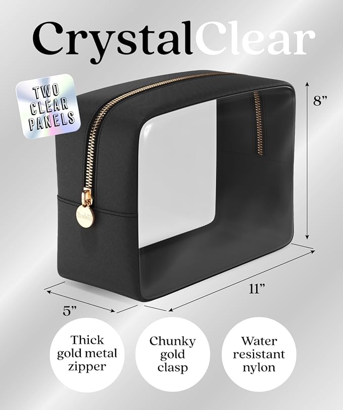 Makeup Bag for Women, Travel Cosmetic Organizer, Waterproof Toiletry Pouch
