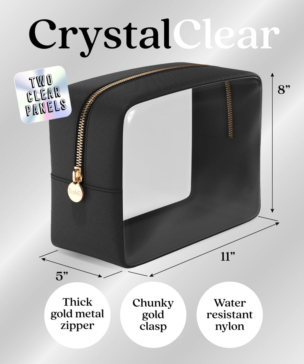 Makeup Bag for Women, Travel Cosmetic Organizer, Waterproof Toiletry Pouch