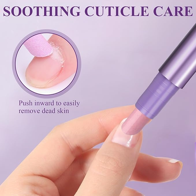 Plman Cuticle Oil Pen, Cuticle Pusher Nail Oil Pen with Ceramic Tip, Nail Care Pen, Cuticle Pusher Pen for Hangnails, Dry & Damaged Nail, Moisturize Strengthen Nails Care (3PCS-3-Step Care)