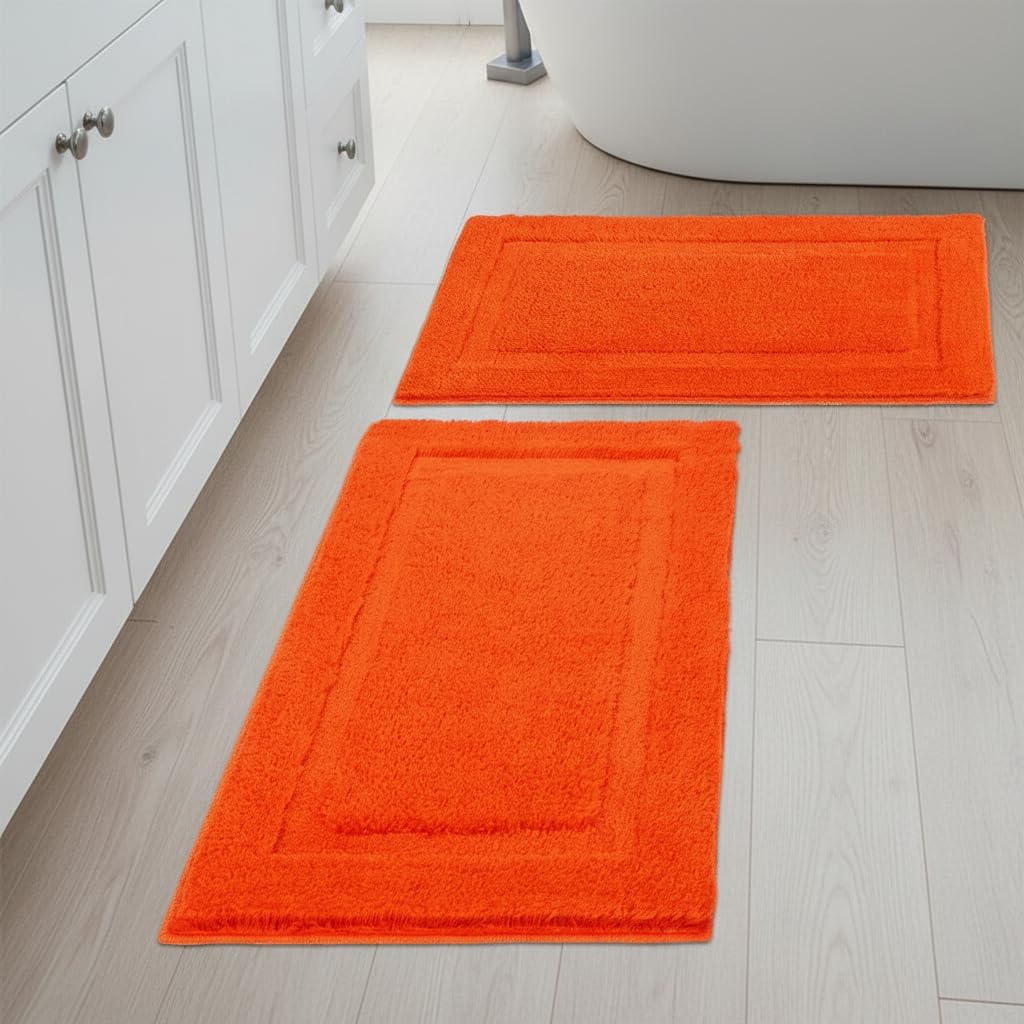 SHACOS Soft Microfiber Bathroom Rugs Set 2 Pieces with Toilet Rug