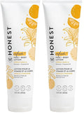 The Honest Company Hydrating Face and Body Lotion,Fast Absorbing,Naturally Derived Hypoallergenic,Citrus Vanilla Refresh,8.5 fl oz,(Pack of 2)
