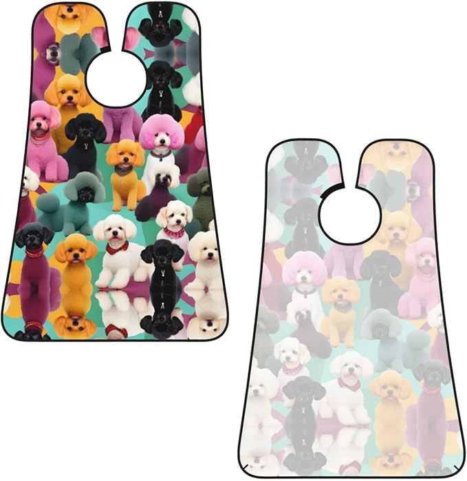 Purple Rose And Skull Print Beard Bib Shaving Apron, Beard Hair Trimming Cape Gift For Dad