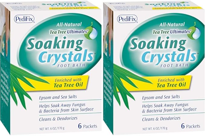 Pedifix Tea Tree Ultimates Soaking Crystals Foot Bath 6 Packets, 1 Ounce each ( Pack of 2 )