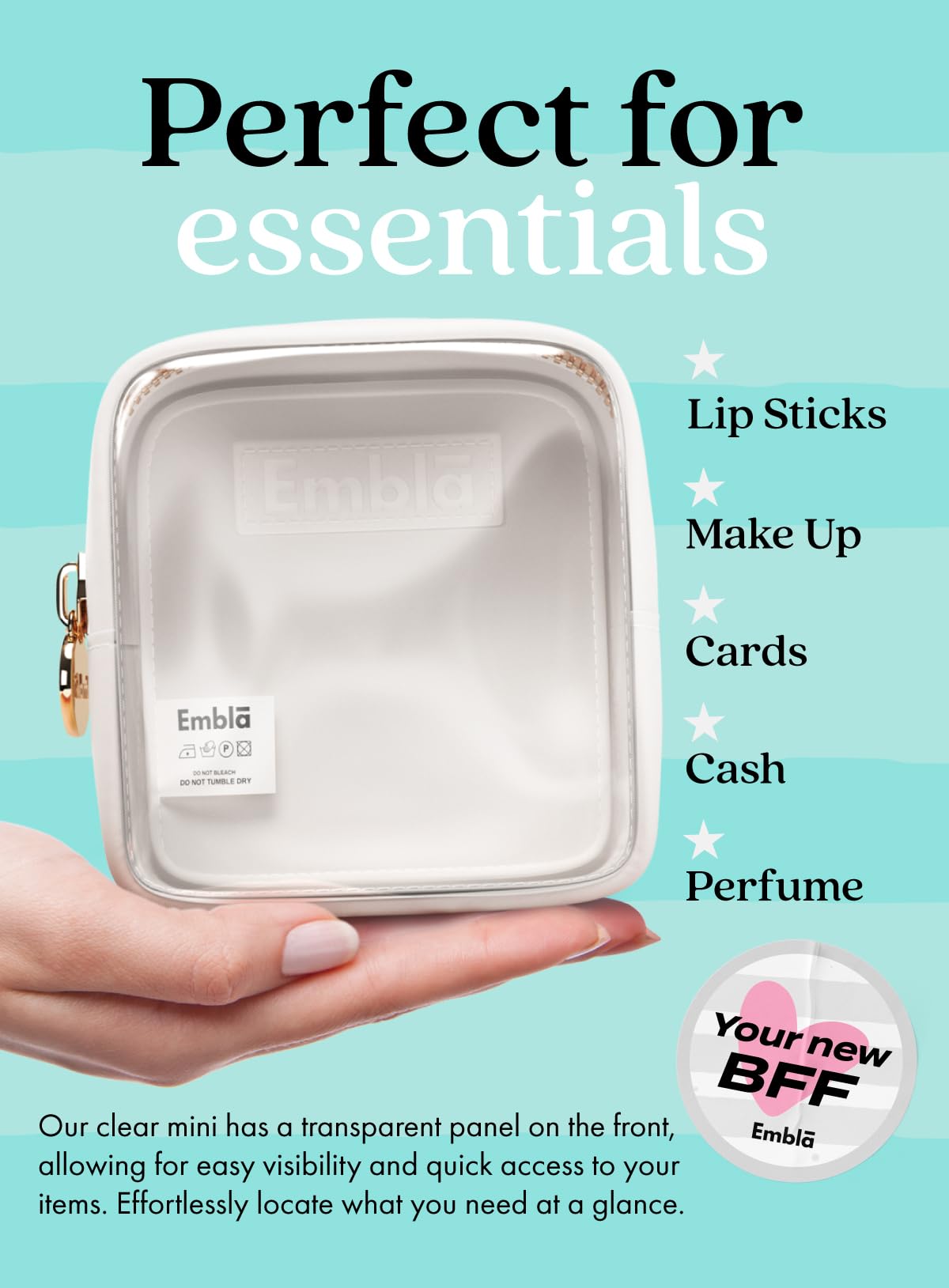 Makeup Bag for Women, Travel Cosmetic Organizer, Waterproof Toiletry Pouch