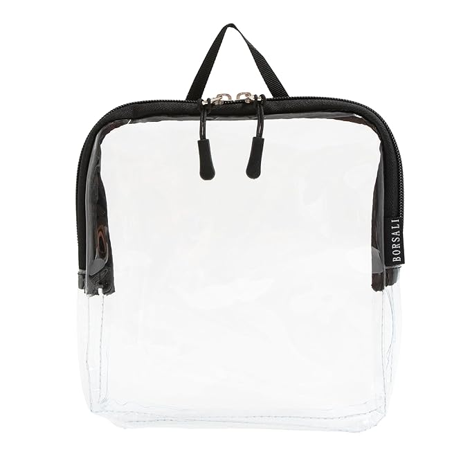BORSALI TSA Approved Toiletry Bag, Black With Handle