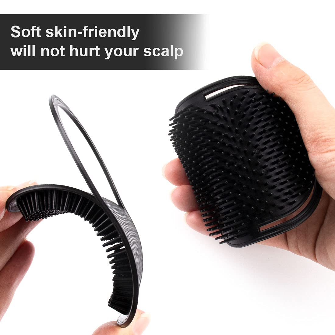 6Pcs shampoo pocket comb massage hair comb pocket palm brush comb portable hair comb beard comb creative scalp brush pocket combs for men and pets (6PA)