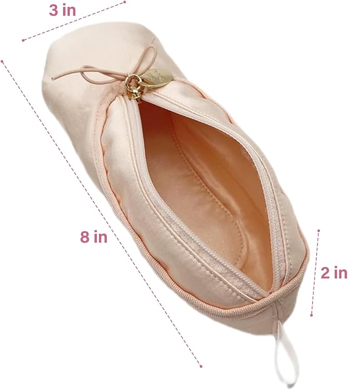 CECKQUE Ballet Pointe Shoe Makeup Bag Dance Recital Gifts for Girls