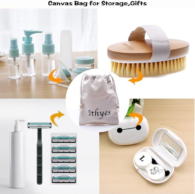 Ithyes Dry Brushing Body Brush Exfoliating Brush Natural Bristle Bath Brush for Remove Dead Skin Toxins Cellulite,Treatment,Improves Lymphatic Functions,Exfoliates,Stimulates Blood Circulation