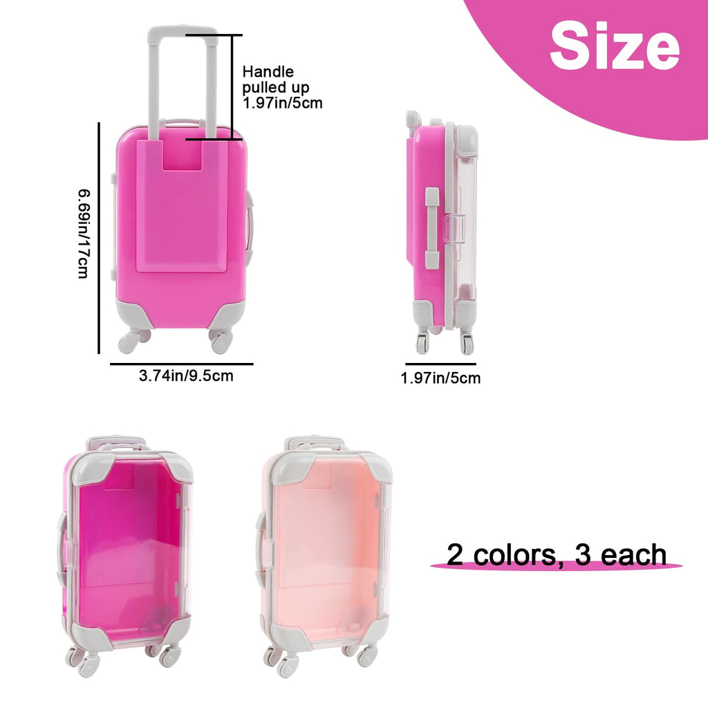 ASUNFO 6 Pcs Mini Suitcase Gift Box Candy False Eyelashes Small Suitcase