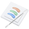 Oruola 100 Sheets Disposable Nail Art Palette Paper,Makeup Mixing Palette Paper,2 Sizes of Waterproof Portable Nail Art Palette with Stainless Cosmetic Spatula for Makeup Nail Gel Mixing Home Salon