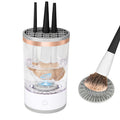 MOODTALK Multi-Function Electric Makeup Brush Cleaner - Automatic, Energy Saving Makeup Brush Cleaner and Dryer, Makeup Brush Cleaning Machine, X1, White