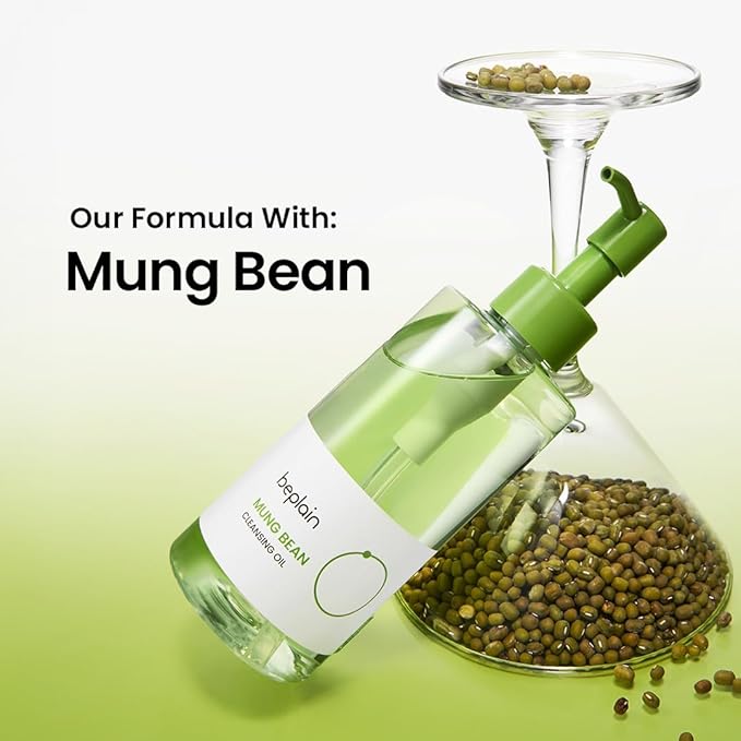 beplain Mung Bean Double Cleansing Duo | Deep Pore & Sebum Cleanser for Skin Barrier Care | Daily Cleanser for Sensitive Skin | Korean Skincare | Cleansing Oil 6.76 fl.oz & Foam Cleanser 5.07 fl.oz