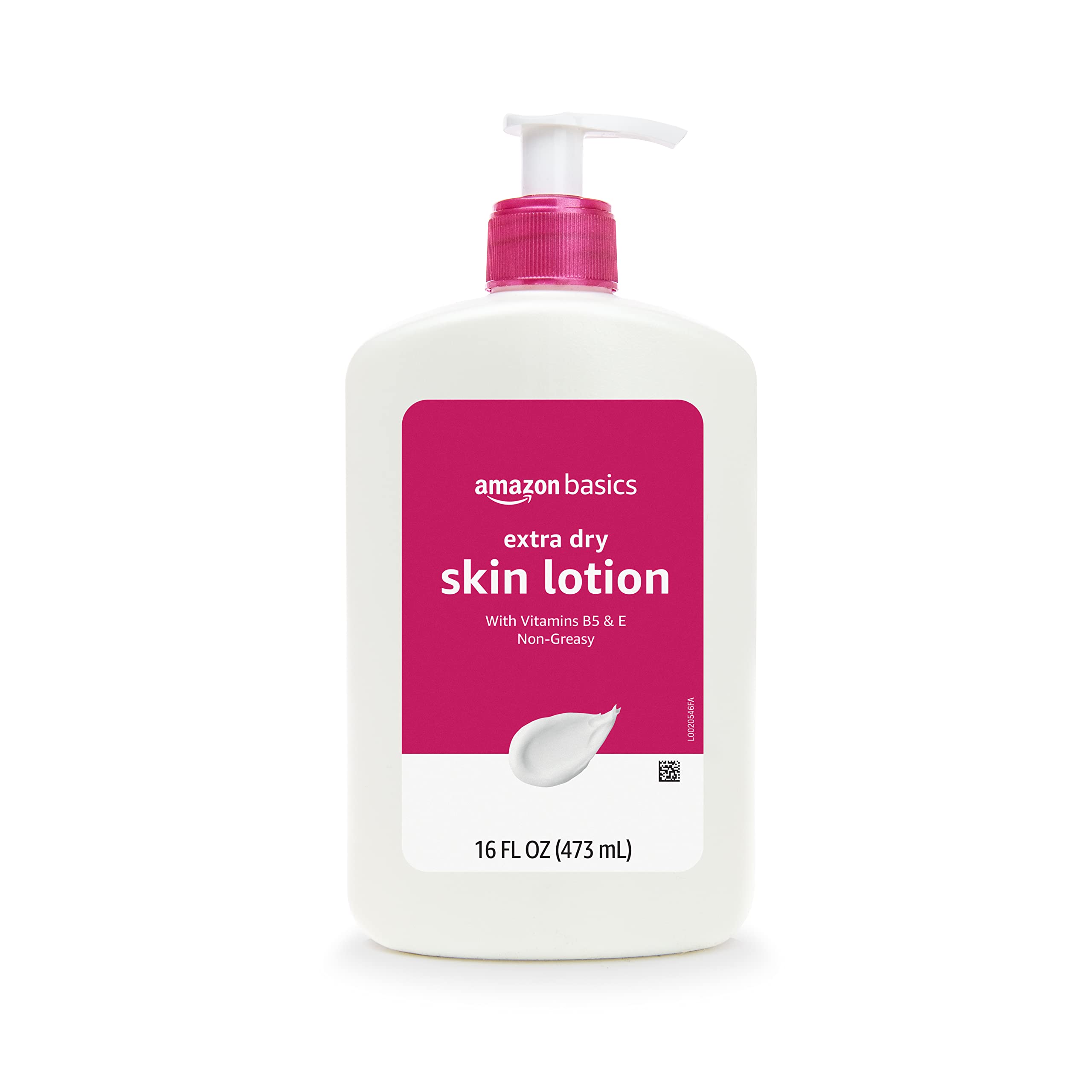 Amazon Basics Non-Greasy Body Moisturizer Lotion for Extra-Dry Skin with Vitamins B5 & E, Clean Scent, 16 fl oz, 4-Pack (Previously Solimo)