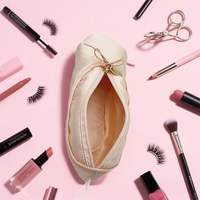 CECKQUE Ballet Pointe Shoe Makeup Bag Dance Recital Gifts for Girls
