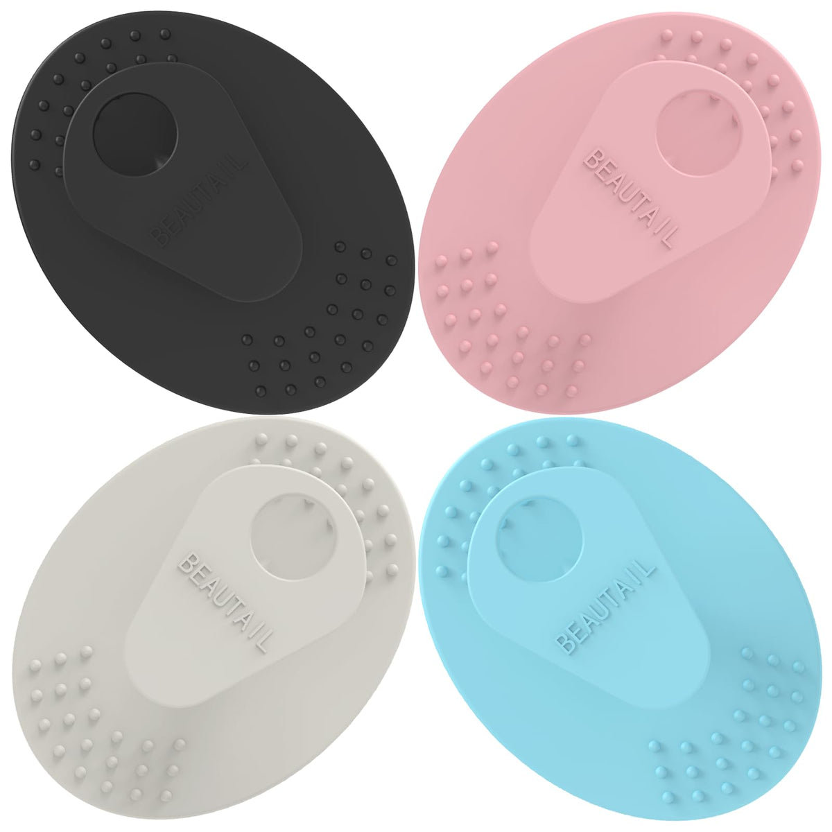 Silicone Face Scrubber 2 Pack, BEAUTAIL Manual Facial Cleansing Brush