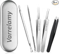 Blackhead Remover Pimple Popper Tool Kit - (5 Piece Kit) - Professional Stainless Pimples Comedone Extractor Removal Tool