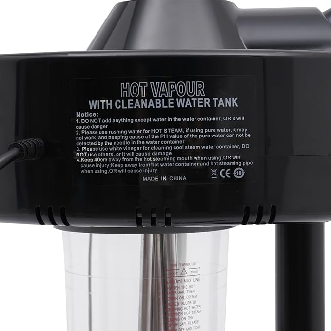 Professional Facial Steamer Ozone Single-Tube Beauty Sprayer w/Rotatable Nozzle Esthetician Steamer for Salon Beauty and Spa Shop Black