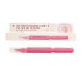 VICTORY NAIL, Cuticle Oil Pen 3-in-1 Ceramic Nail Buffer & Cuticle Remover – Moisturizing & Strengthening Nail Care for Dry, Damaged, Brittle Nails. (Pink)