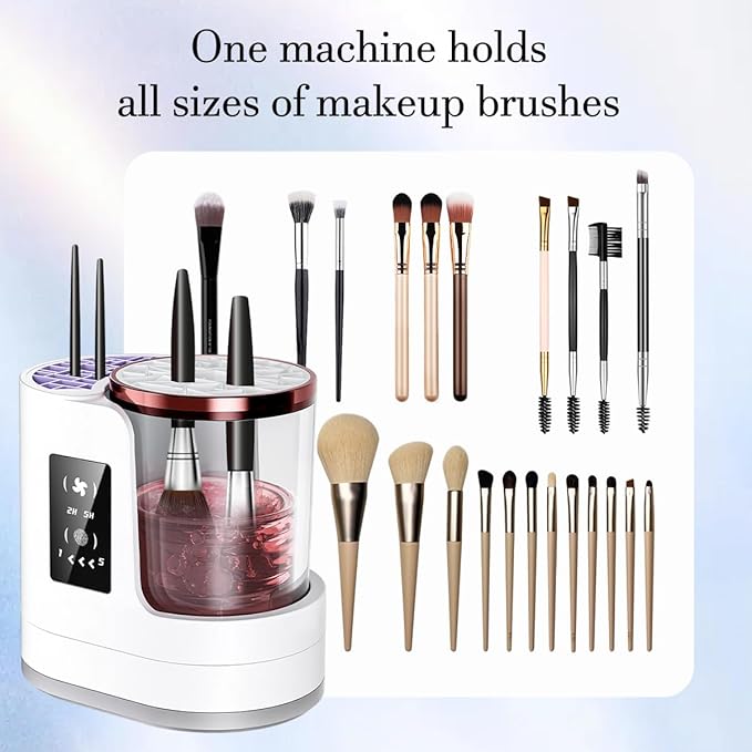3 IN 1 Electric Makeup Brush Cleaner & Dryer Machine Automatic Cosmetic Brush Washer