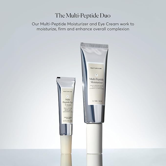 Naturium Multi-Peptide Moisturizer Jumbo, Hydrating & Smoothing Skin Care, Moisturizes with Ethylated Vitamin C & Panthenol, 3.4 oz