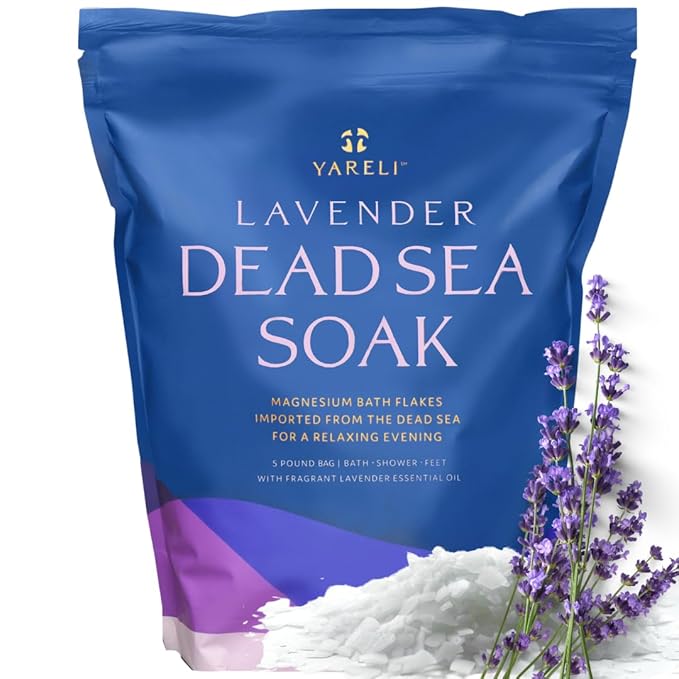Yareli Magnesium Flakes Dead Sea Bath Soak, 5lb Lavender