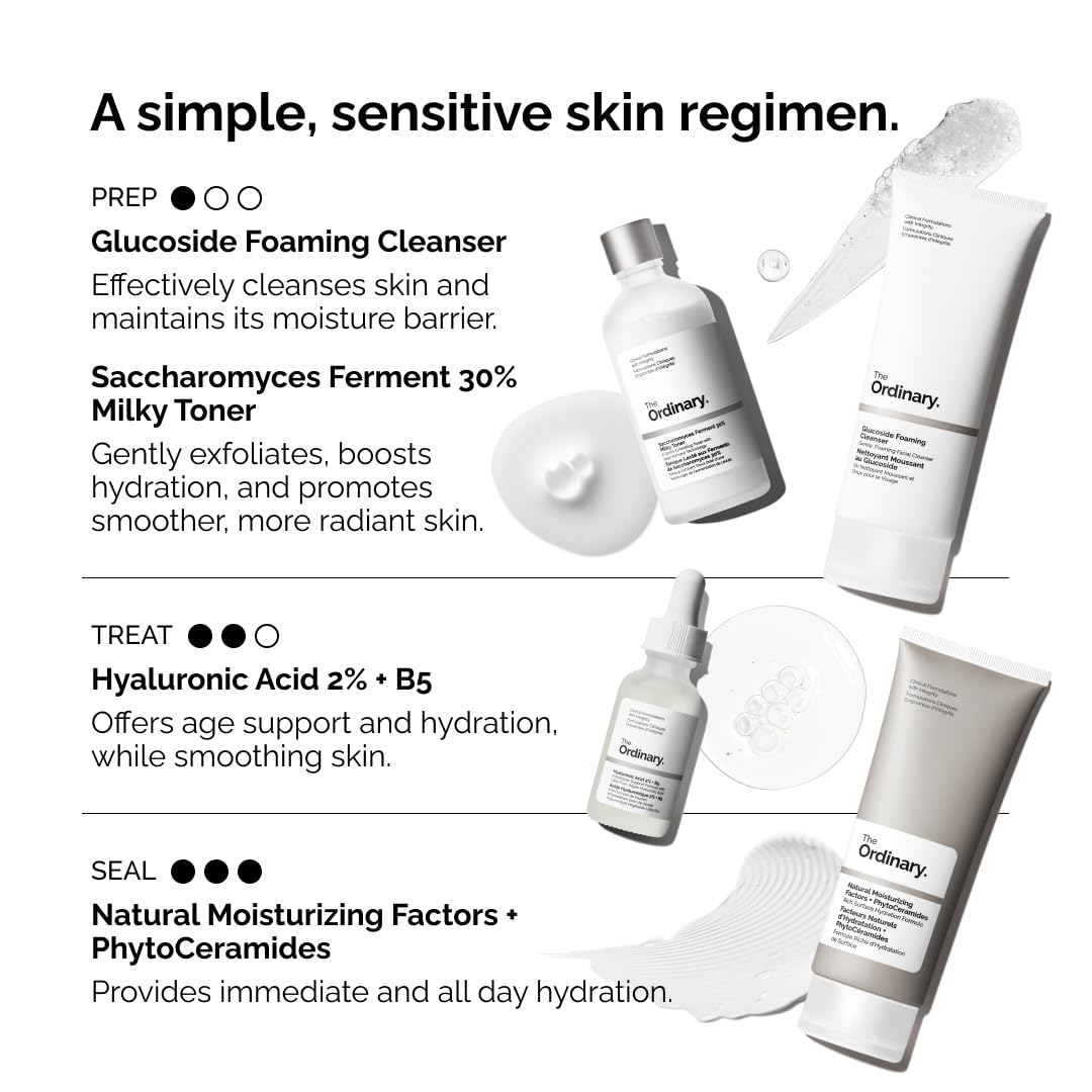 The Ordinary Glucoside Foaming Cleanser, Gentle Foaming Face Wash for All Skin Types Including Sensitive Skin, 5.1 Fl Oz